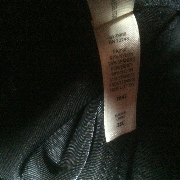 Felina Lingerie Black Long Line Seamless Strapless Wire Demi Bustier Size 38C - Picture 4 of 5